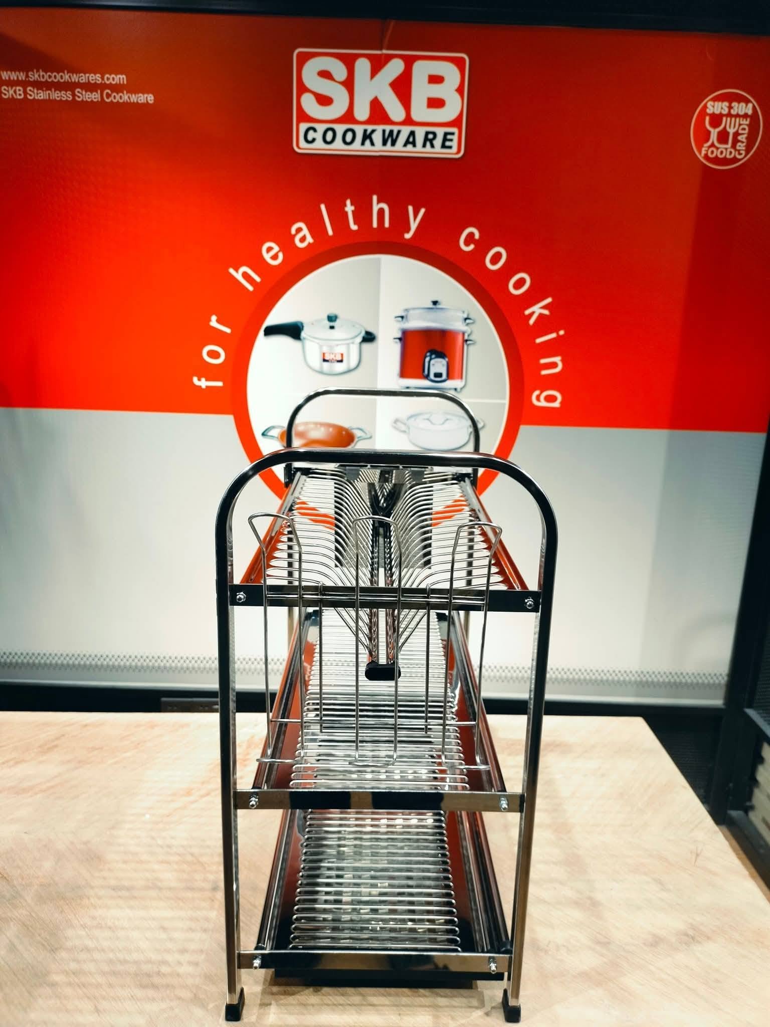SKB 3-Tier Stainless Steel Dish Rack - Image 2